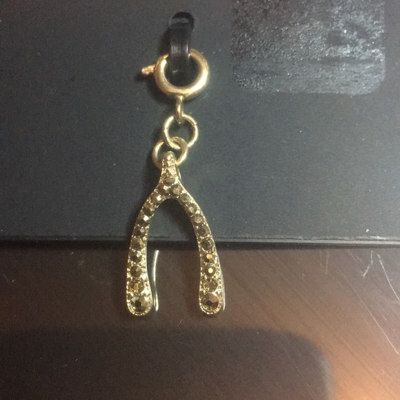 - Gold wish bone charm - Picture 3 of 3